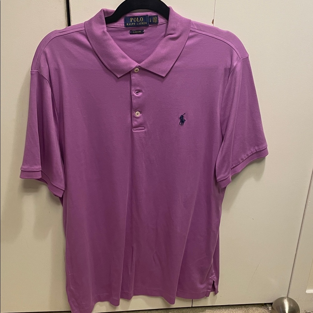 Ralph Lauren Purple Polo Shirt for Men used worn once size LG